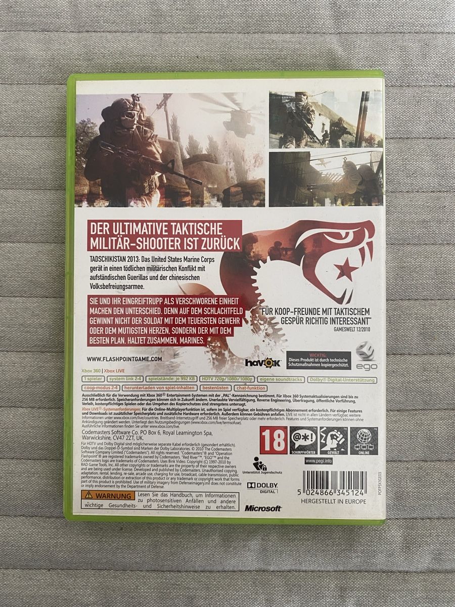 Microsoft Giochi: Operation Flashpoint Red River für Xbox 360 – Usato da Thunstetten venduto da Virus_33 2