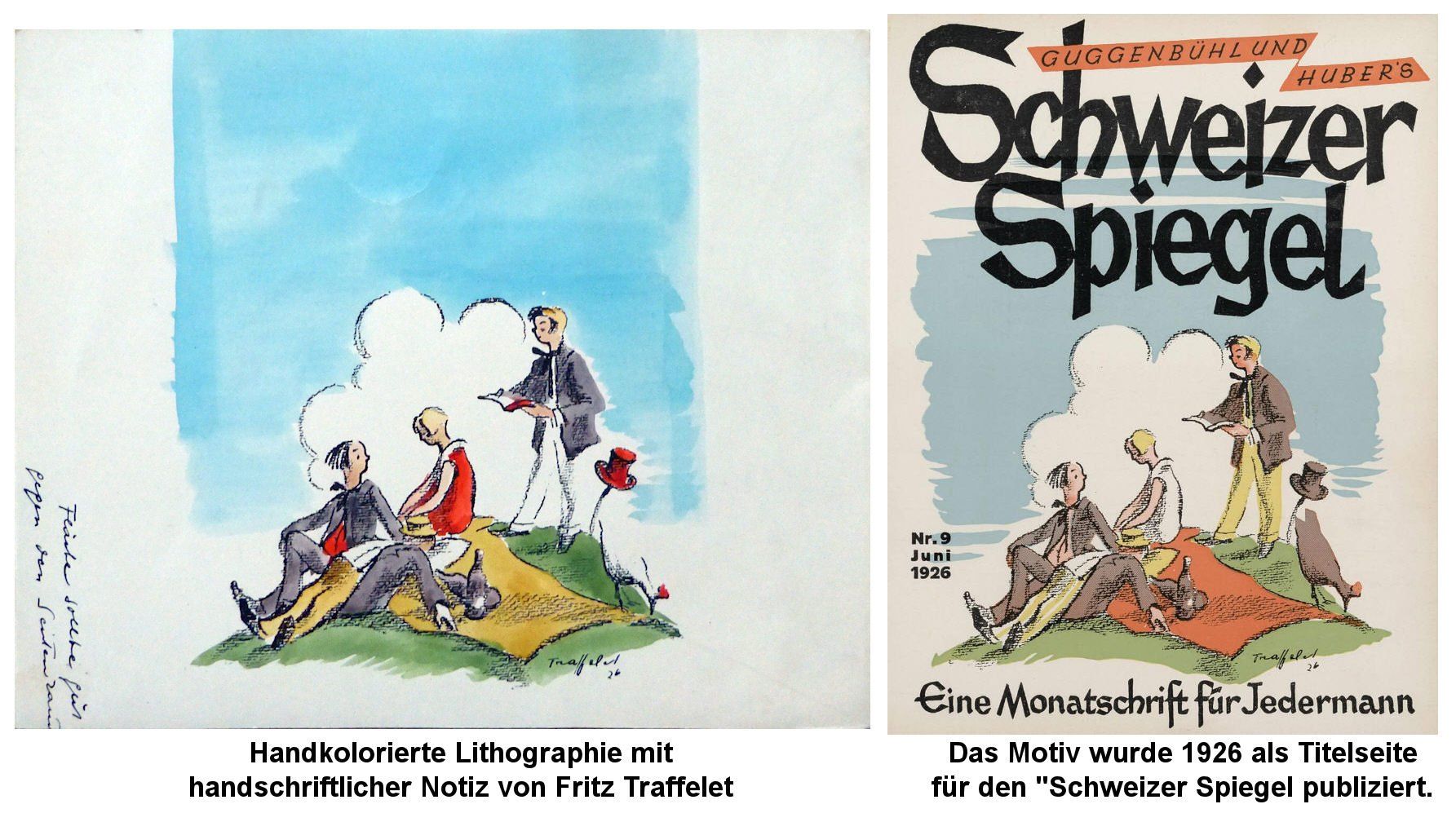 Dipinti: Fritz Traffelet (1897-1954) Illustrator - Kolorierte Litho – Usato da Dietikon venduto da immortal-stars 2