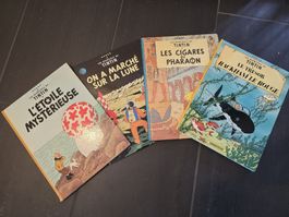Livres Aventures de Tintin 4x Bd