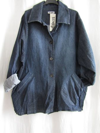 Gr. 48/56, Jeansjacke von LaBass mit Taschen, Stretch-Denim