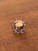 Bougeoir vintage ikea en acier inoxydable design