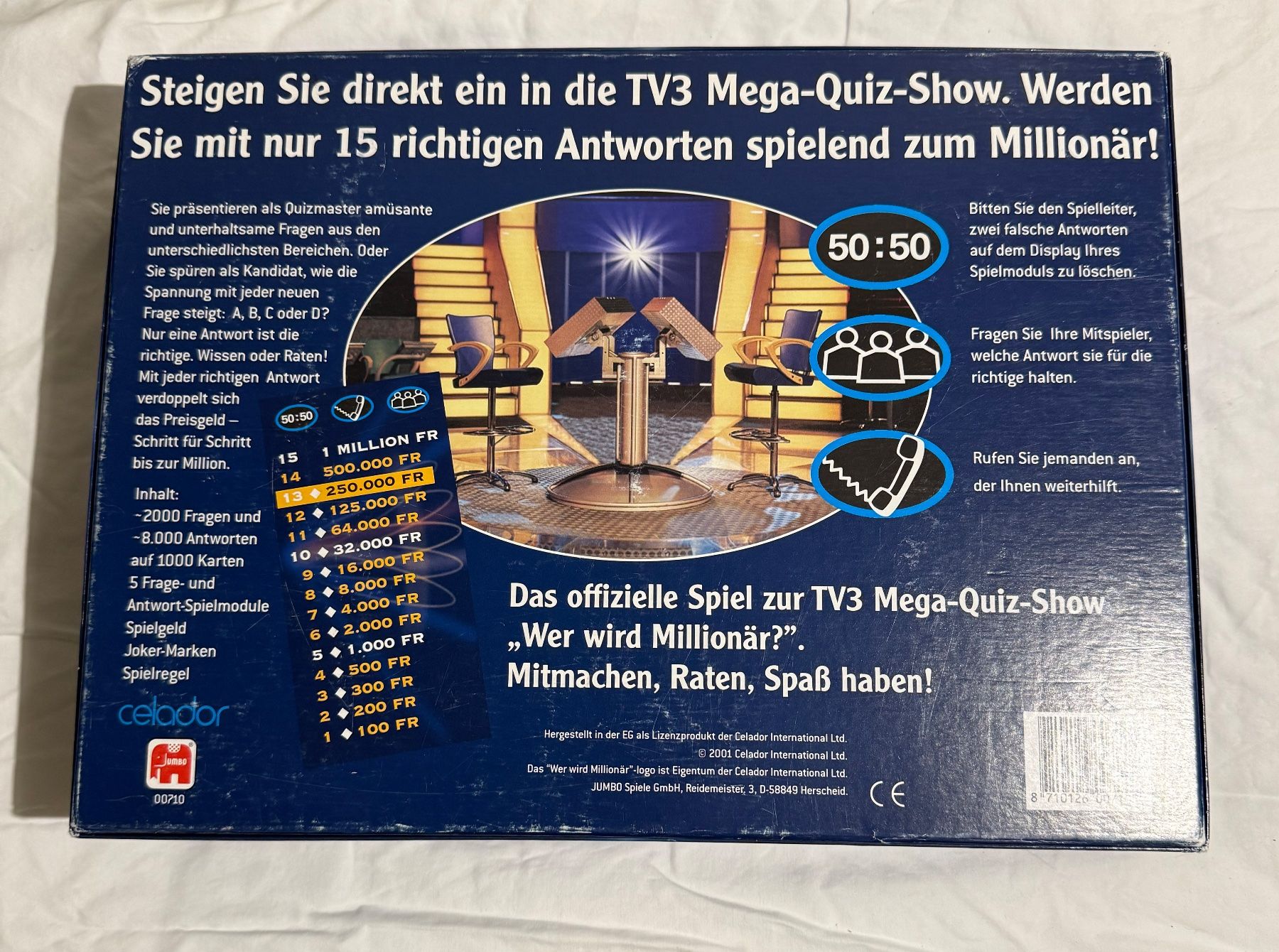 Spiele: Brettspiel Wer wird Millionär TV3 Edition – Gebraucht aus Basel von karpfen17 1
