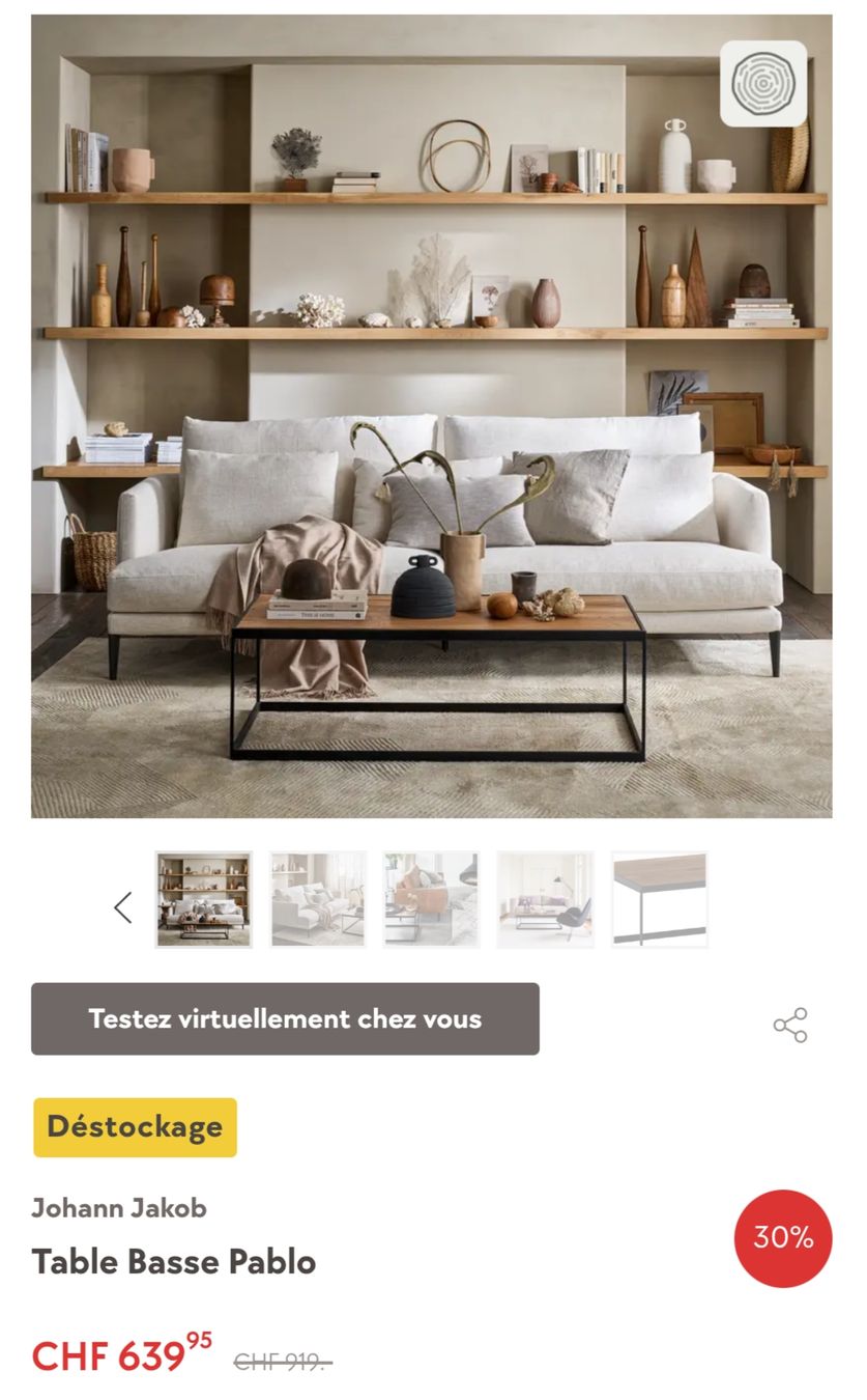 Pfister Tische: Table basse chêne brut – Gebraucht aus Bulle von myerly 3