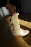 Winterschuhe aus Leder und Wolle