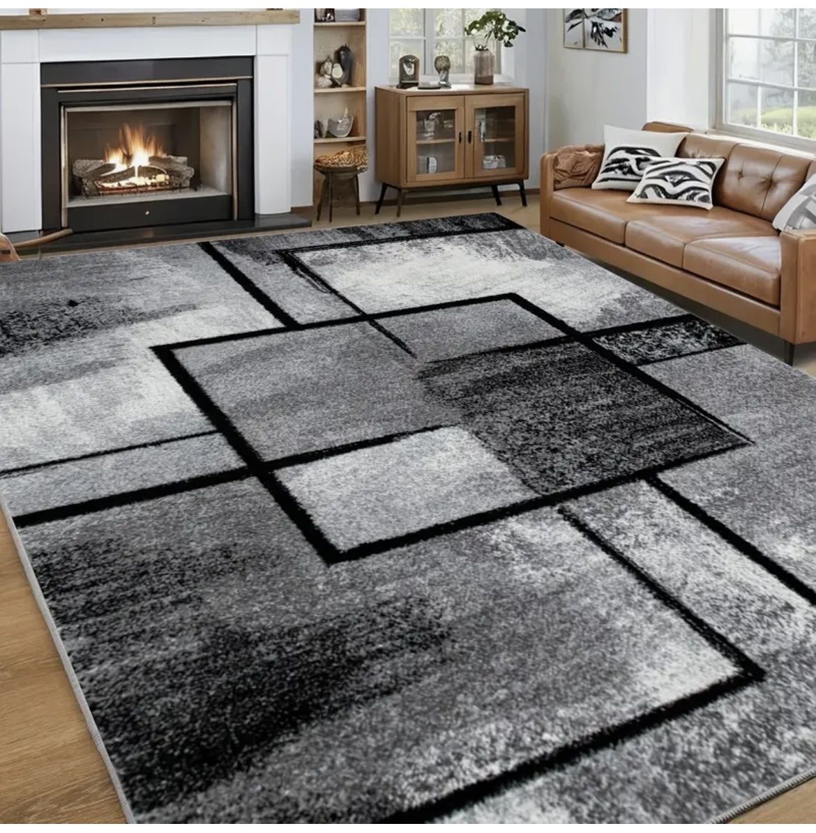 Tappeti: Geometric Grey & Black Carpet - Washable & Modern Look! – Nuovo e nell'imballaggio originale da Zürich venduto da chj_855s 4