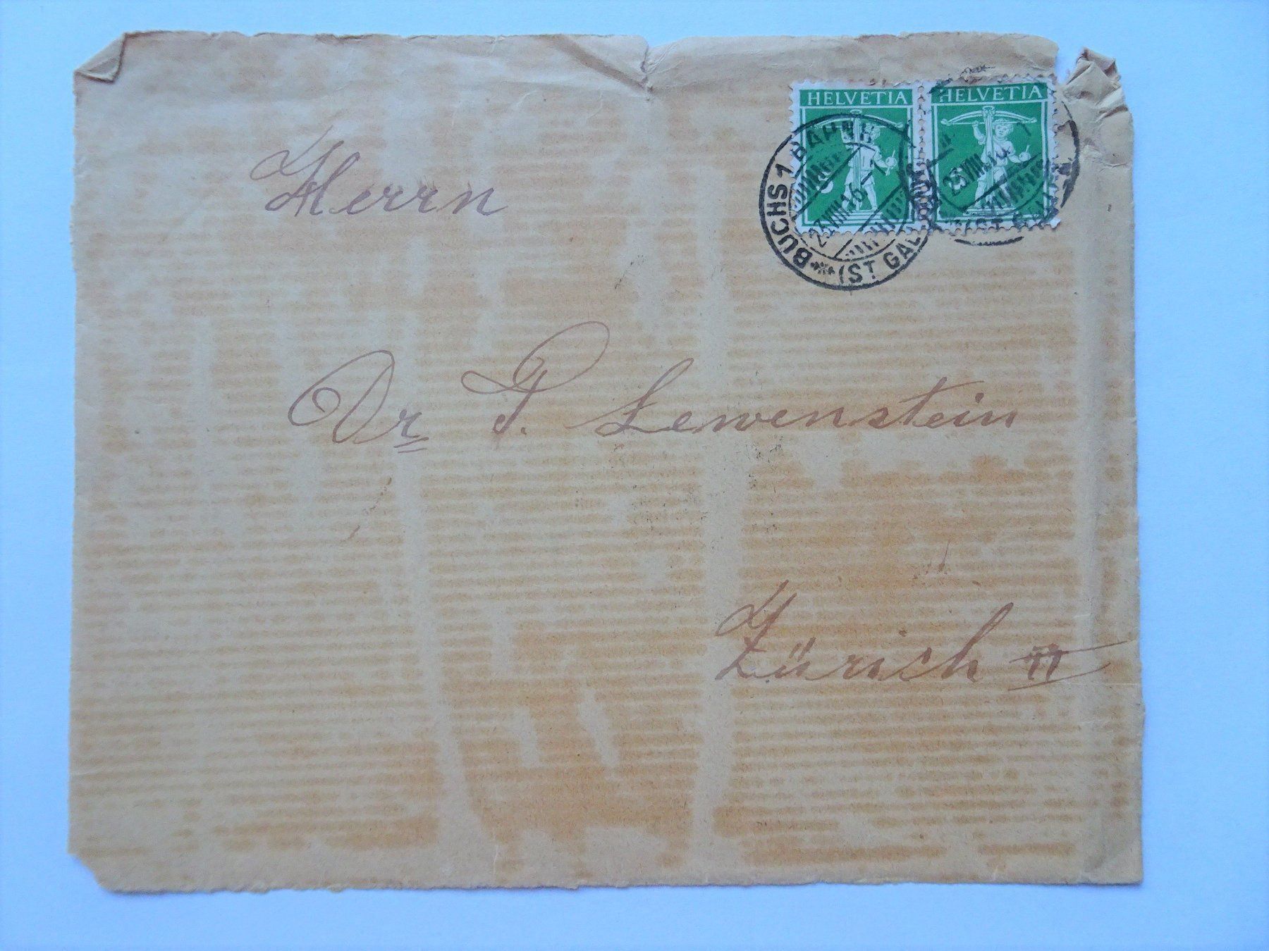 Cartoline postali: 1916 – Usato da Aadorf venduto da Chnorli-Furz