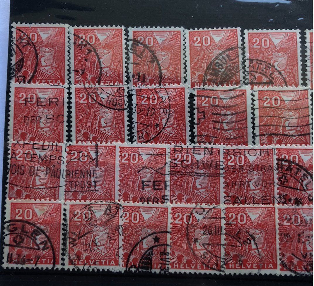 Alle Briefmarken: Nr.198 Landschftsblider Lot – Gebraucht aus Aarau von Billa007 1