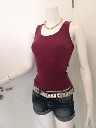 🤩MANGO TOP BORDEAUX GERILLT