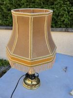 Tischlampe Messing Vintage mit Textilschirm gebraucht