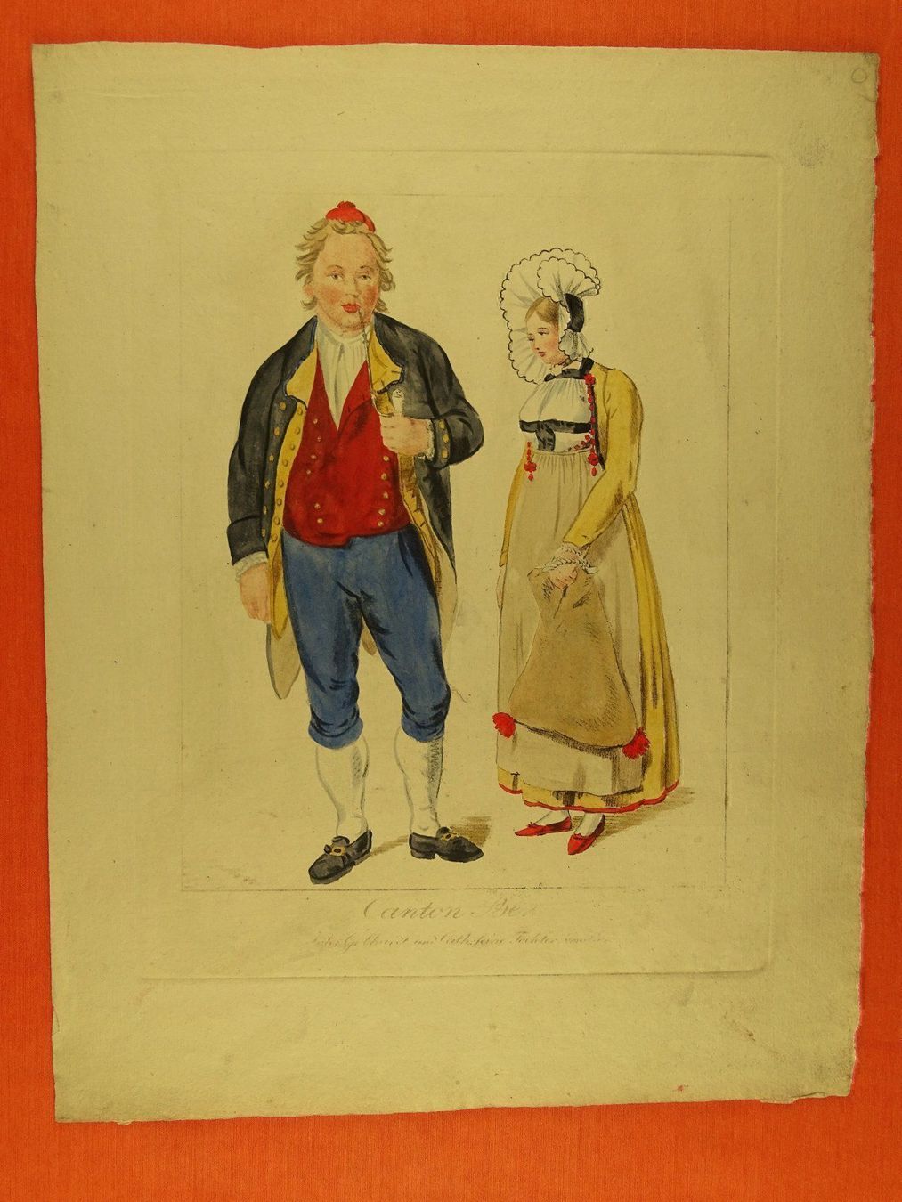 Foto & Immagini: KANTON BERN TRACHTEN, RADIERUNG UM 1802 – Usato da Grüningen venduto da Kartensammler 1