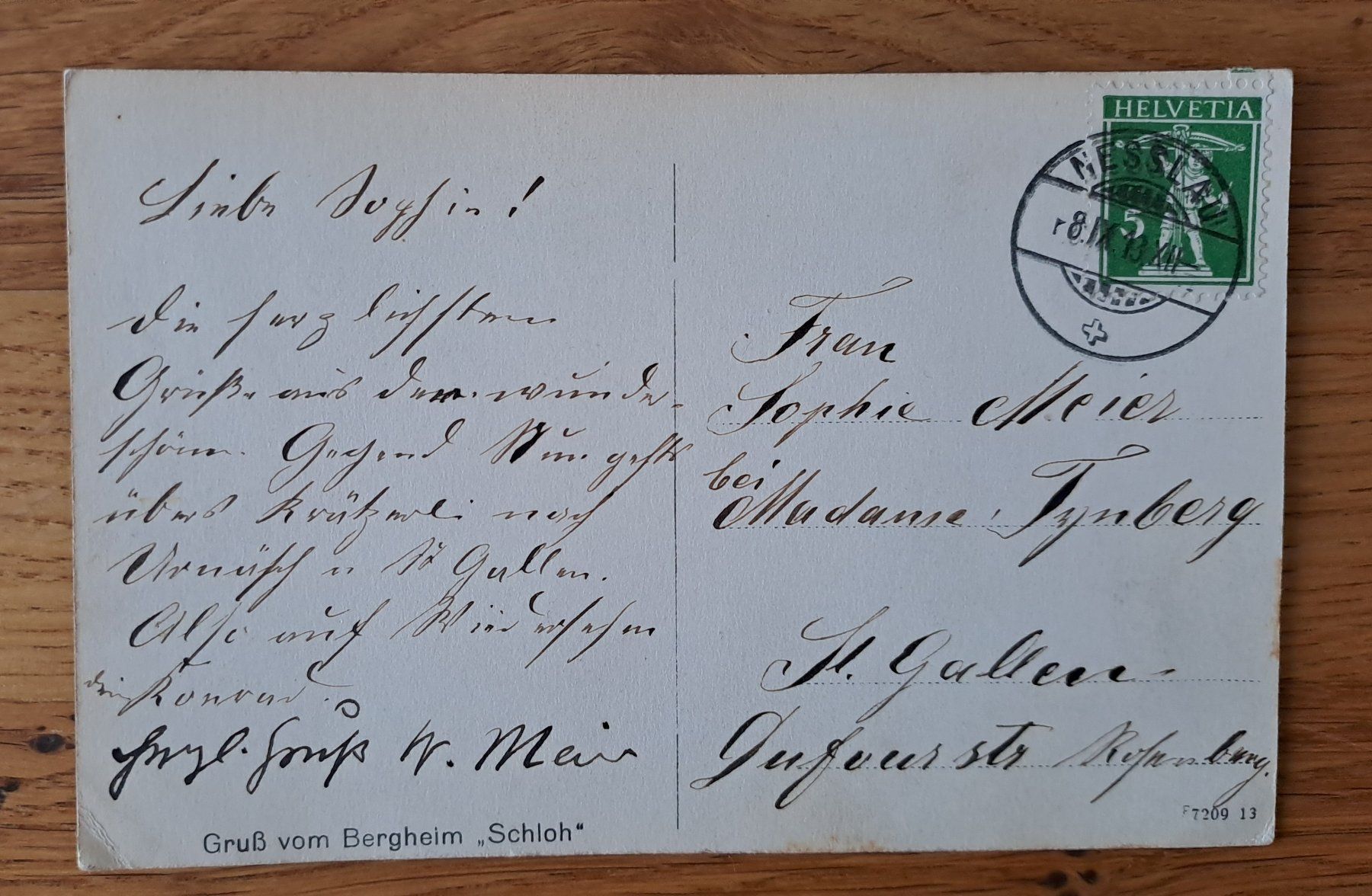 Cartes postales: Ansichtskarte Gruss vom Bergheim Schloh – D'occasion à Speicherschwendi par allowed-crime 1
