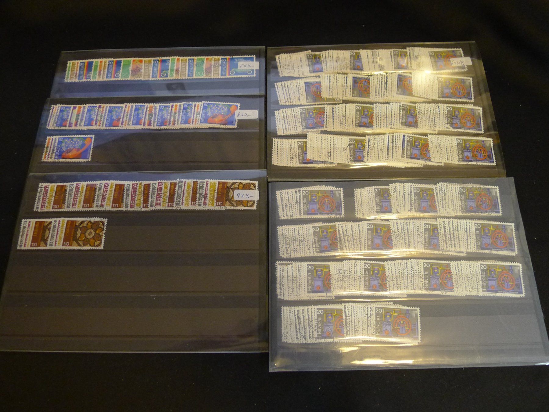 Tutti i francobolli: Schweizer Briefmarken Dubletten auf Steckkarten 1978-1981 – Usato da Dagmersellen venduto da q1w2e3r4 3
