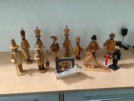 Konvolut Erzgebirge DDR Räuchermännchen Holzfiguren