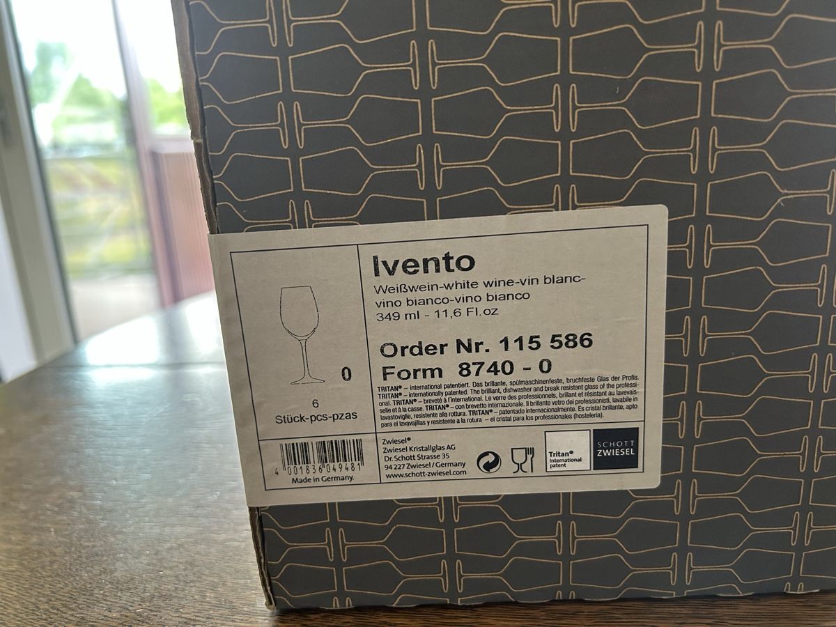 Zwiesel Bicchieri: 6er Set Weingläser  Zwiesel Ivento, neu – Nuovo e nell'imballaggio originale da Zürich venduto da famsoldera 6