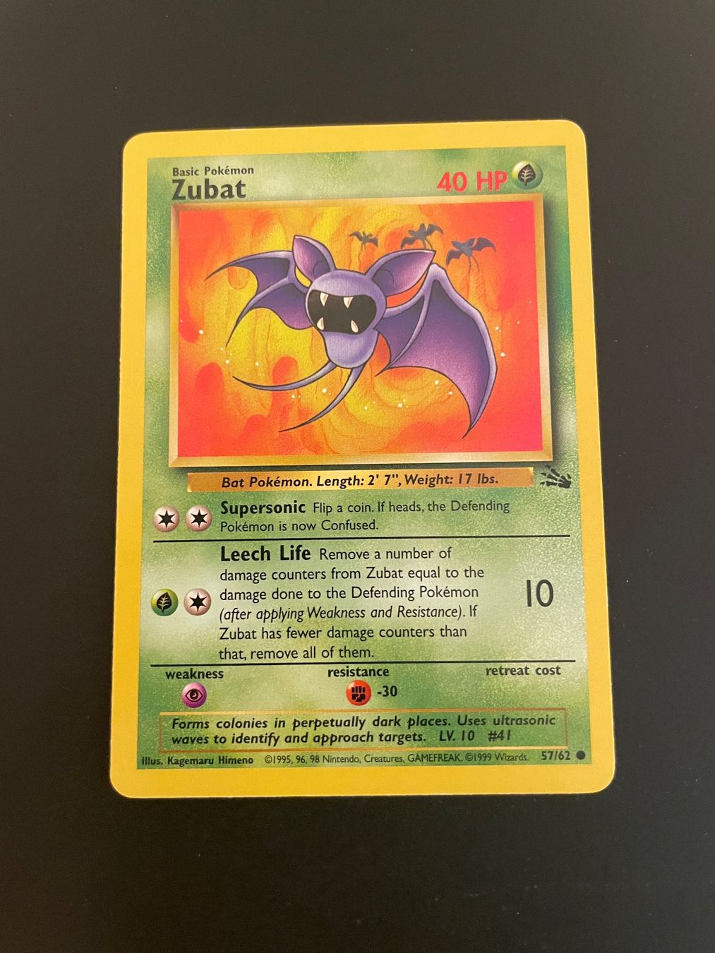 Pokémon Carte collezionabili: Zubat 57/62 Fossil – Usato da Zürich venduto da pokemon_cards