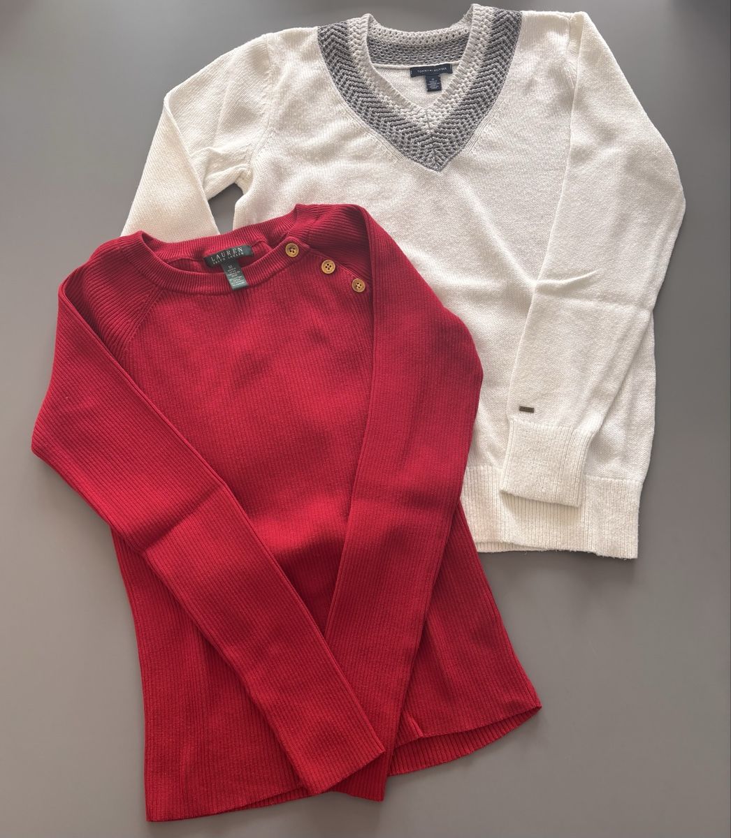 Kleiderpakete: 2 Pullover: Tommy Hilfiger & Ralph Lauren, Grösse M – Gebraucht aus Geroldswil von ele_7hkp
