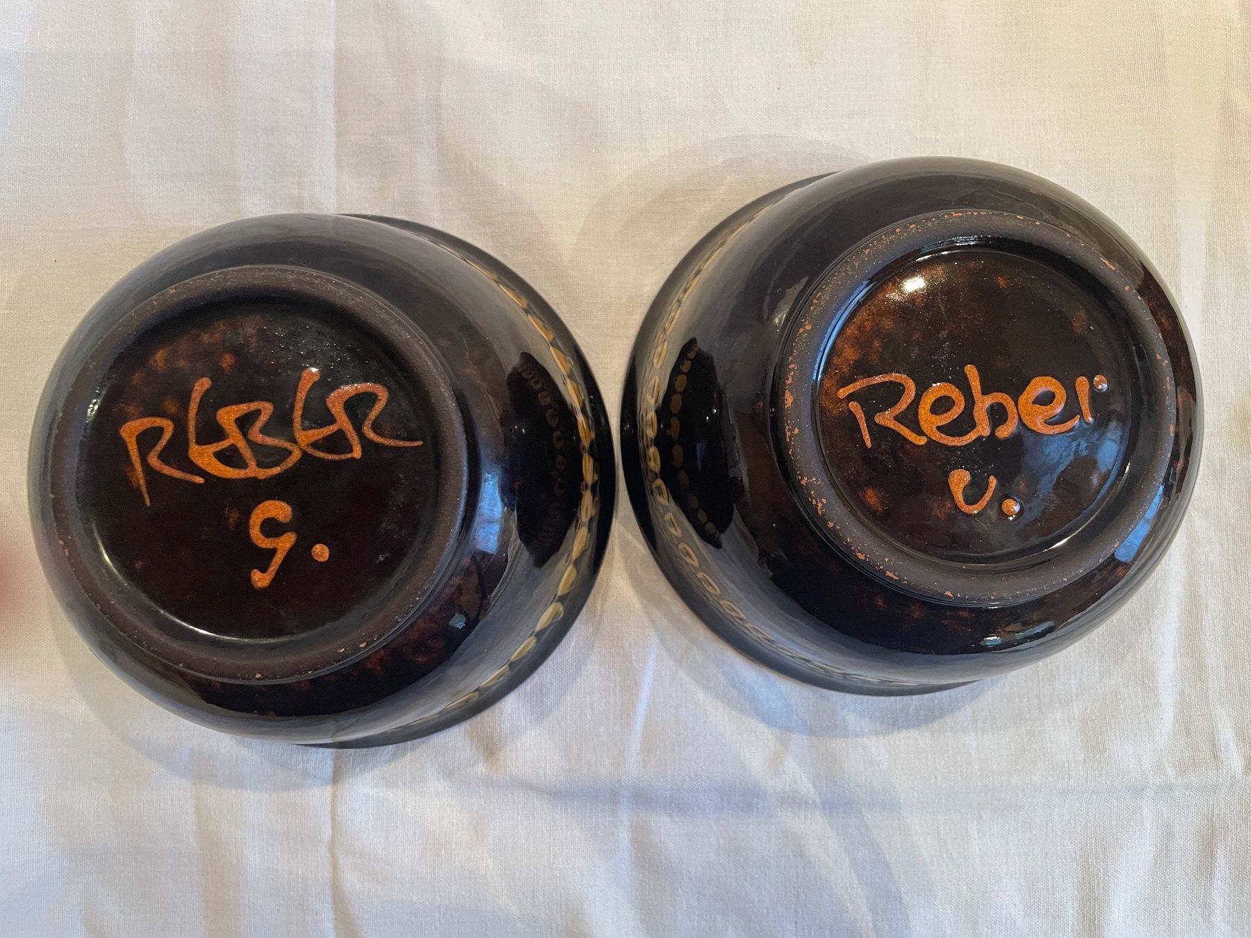 Set di piatti: Peter Reber Töpferei - Bauernmalerei - Set – Usato da Kleinlützel venduto da Schatzkiste_Laufen 5