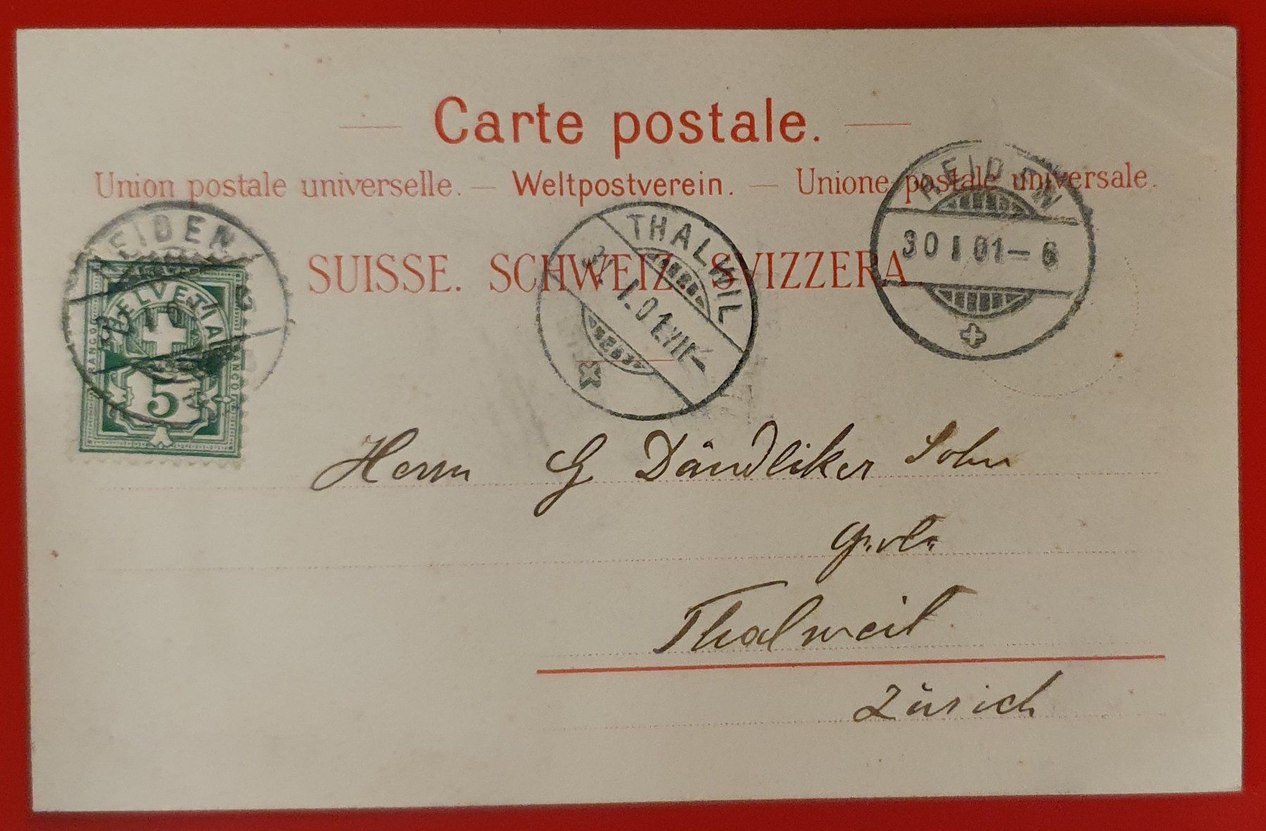 Cartoline postali: Gruss aus Heiden 1901 – Usato da Kreuzlingen venduto da Rschweiz1 1