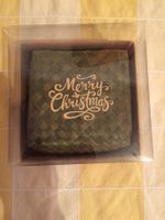 Schöne Weihnachtsschachtel "MERRY CHRISTMAS", aus Bast