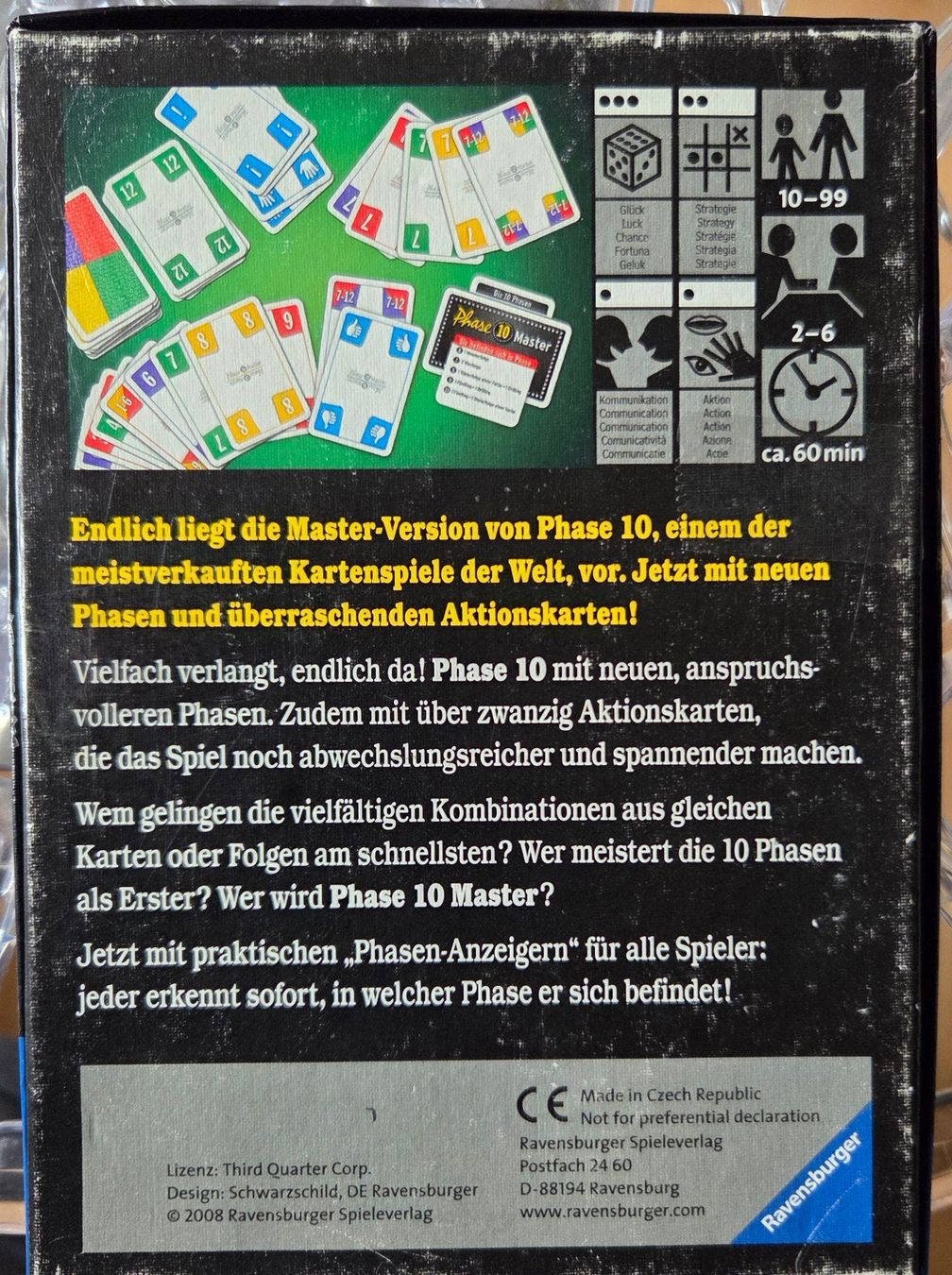 Ravensburger Giochi: Kartenspiel Phase 10 Master – Nuovo e nell'imballaggio originale da Gossau SG venduto da tenerife11 2