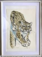 Fritz Hug (1921-1989) - Orig. Farblithografie - Leopard