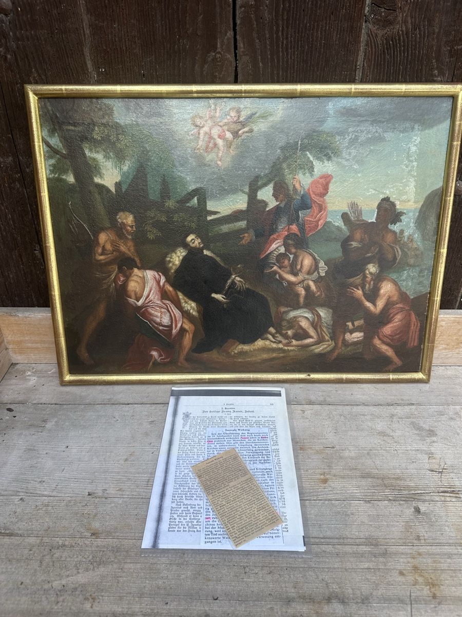 Tableaux: Wandbild Ölbild Christlich Rahmen  – D'occasion à Villmergen par Bezdupe