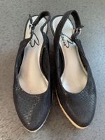 Pumps / Keilabsatz Schuhe mit geflochten Jute Gr. 37
