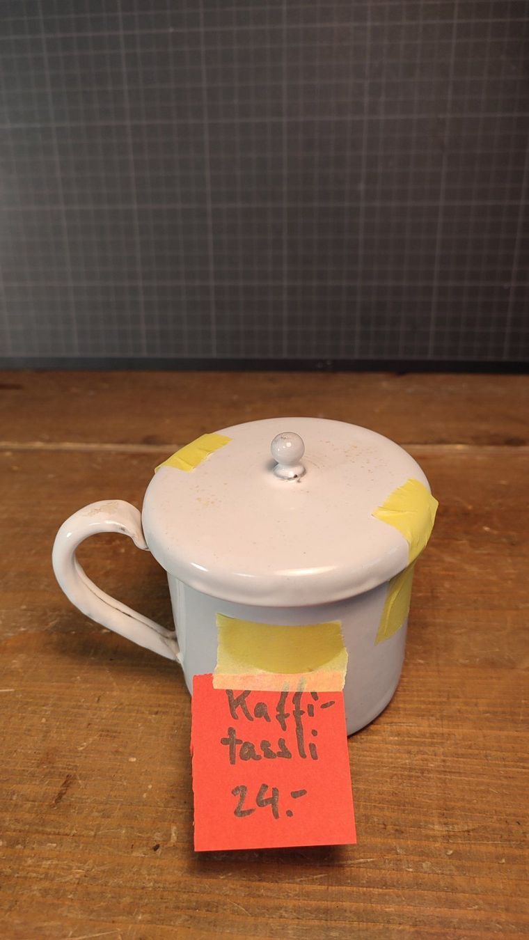 Tazze: Wunderschöne antike Tasse mit Deckel EMAILIERT – Usato da Gelterkinden venduto da MYSTOREFORYOU4460 9