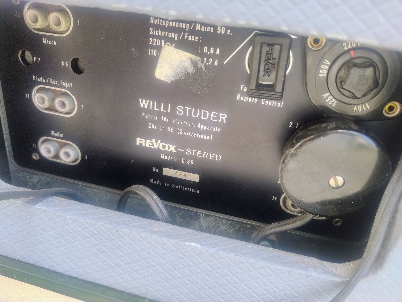 Revox Bandmaschinen: blaue Revox D36 – Defekt aus Lütisburg Station von Flero 5