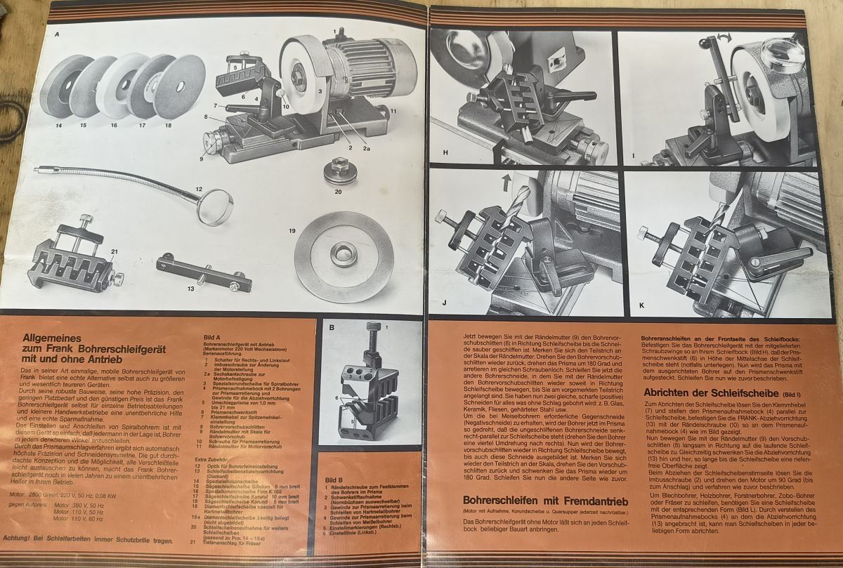 Tutte le macchine: Bohrerschärfgerät Bohrerschleifmaschine – Usato da Buch b. Frauenfeld venduto da Hoebberreal 2
