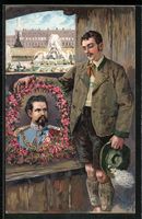 Fritz Bergen: Mann in Tracht mit Portrai