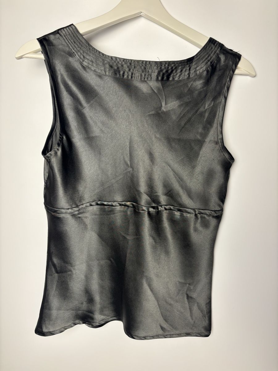 Camicette: office top with tie detail, v-neck – Usato da Leissigen venduto da lamooniade 7