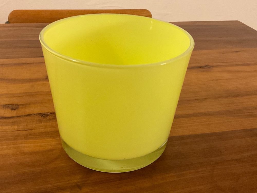 Übertopf, Glas, grün, 14 cm Durchmesser Kaufen auf Ricardo