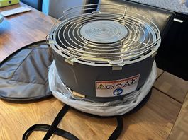 Holzkohlengrill mit elektrischer Belüftung a la Lotusgrill