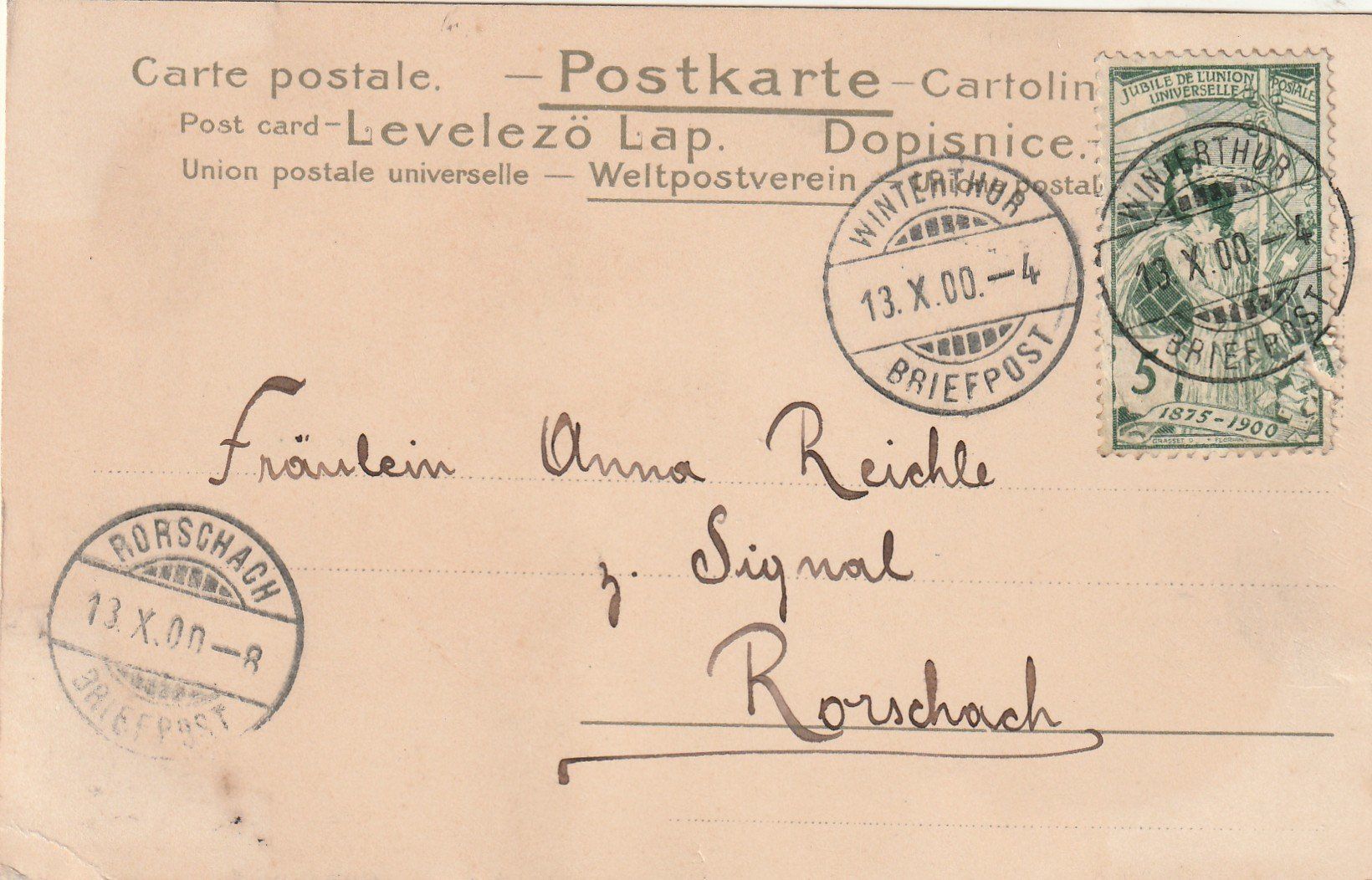 Cartoline postali: Herzliche Grüssen – Usato da Rorschacherberg venduto da fratovi2 1