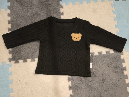 Baby Strickpullover mit Bär - Grösse 68