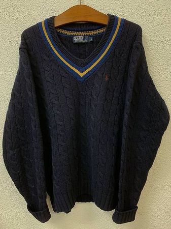Vintage Polo Ralph Lauren Cricket Pullover aus Lammwolle