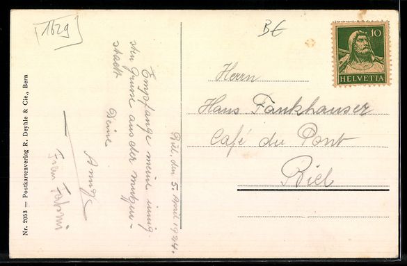 Ansichtskarten: AK Bern, Kunsthalle – Gebraucht aus Berlin von bartko-reher 1