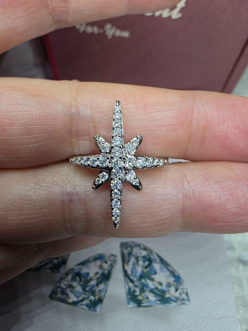 Anelli: Bague argent avec diamants de moissanite GRA – Nuovo e nell'imballaggio originale da Reconvilier venduto da Tsma67 8
