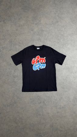 6pm T-Shirt schwarz mit Logo Print Grösse L gebraucht