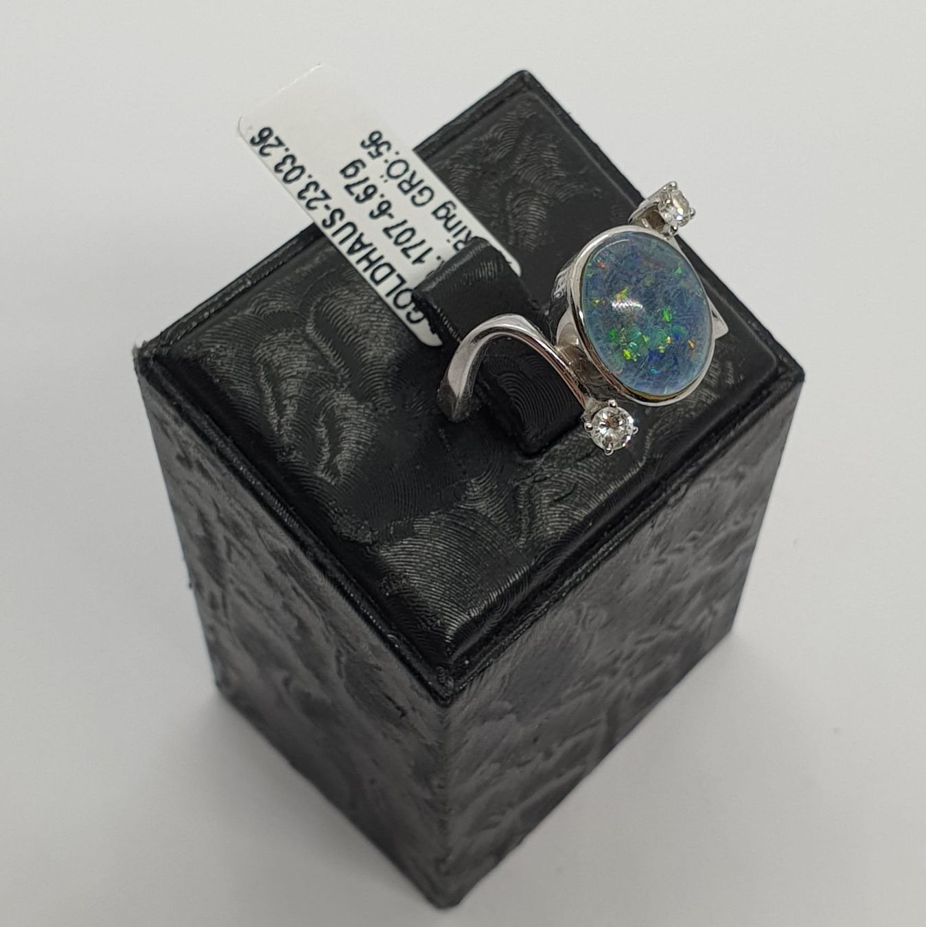 Anelli: Echt 18K Gold - Opal, Brilliant Ring – Usato da Luzern venduto da Goldhaus-Luzern 1