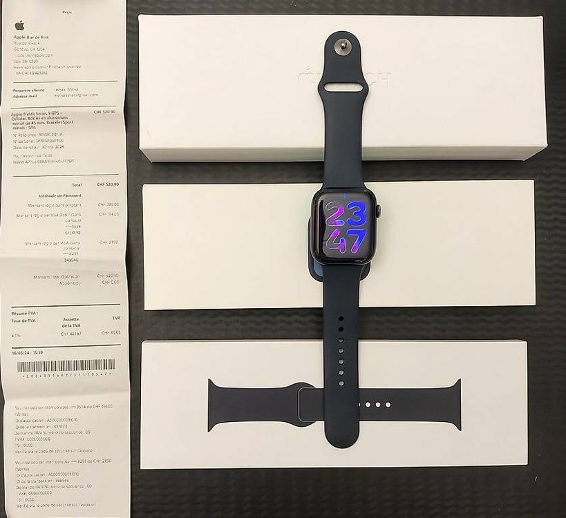Apple Watch Series 9 GPS+ cellular 45 mm Minuit , (Gebraucht) in Genève ...