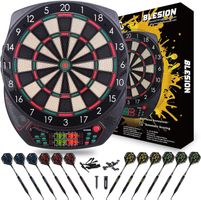Dartscheibe Elektronisch mit 12 Pfeilen E-Dartboard