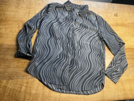 OPUS BLUSE/HEMD GR.36/ev.38/40  Wellen anthrazit/schwarz