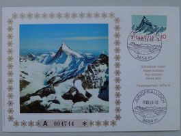 TOLLE SAMMLUNG, Berge + Eisvogel in ganzen Bogen +BRIEF 1966