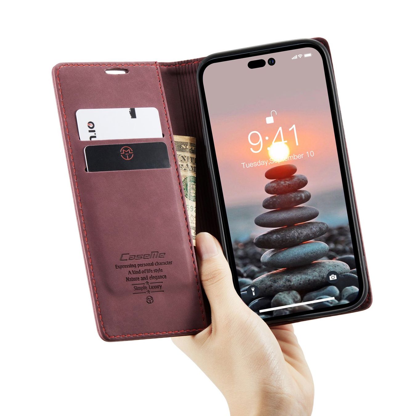 Cover & Protezioni schermo: iPhone 14 Pro Max - étui portefeuile support rouge – Nuovo e nell'imballaggio originale da Morges venduto da DigiAC 2