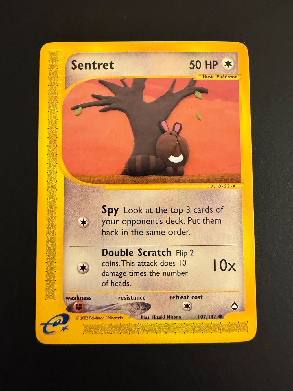 Pokémon Carte collezionabili: Sentret Pokémon Card - Aquapolis - 107/147 – Usato da Zürich venduto da pokemon_cards