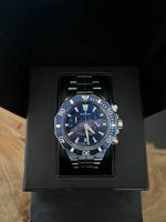  Edox Delfin Chronograph Silber/Blau FULL-SET 