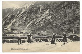Göschenen (UR) Dorfpartie mit Bahnhof - Wintersport - 1908