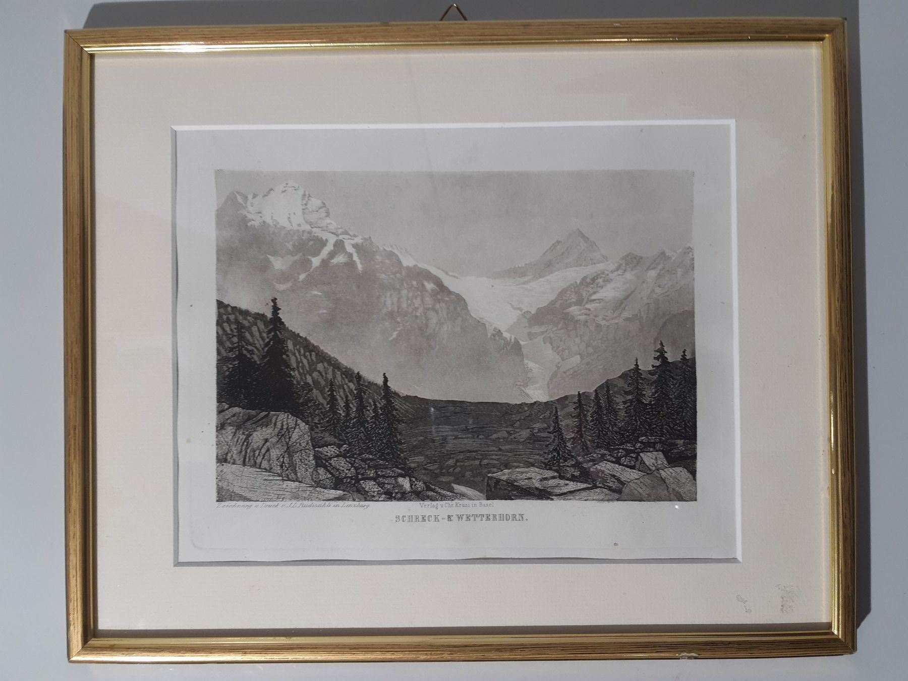 Grafica & Litografie: Litho Schreck- und Wetterhorn – Usato da Grindelwald venduto da carro5